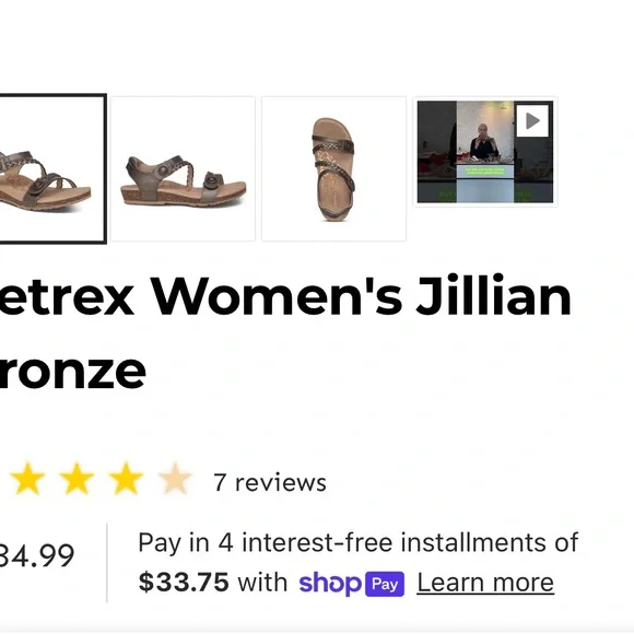 Aetrex Jillian Bronze Comfort Sandals Womens size 9 $135 IMMACULATE - Picture 2 of 13